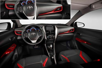 ARMREST PANEL RED (AUTO RETRACT SIDE MIRROR)